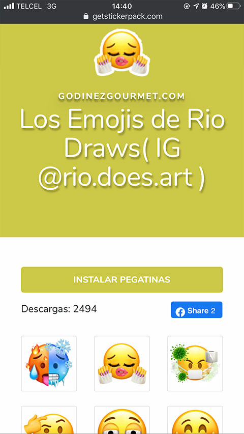 Stickers de Los Emojis de Rio Draws para WhatsApp 